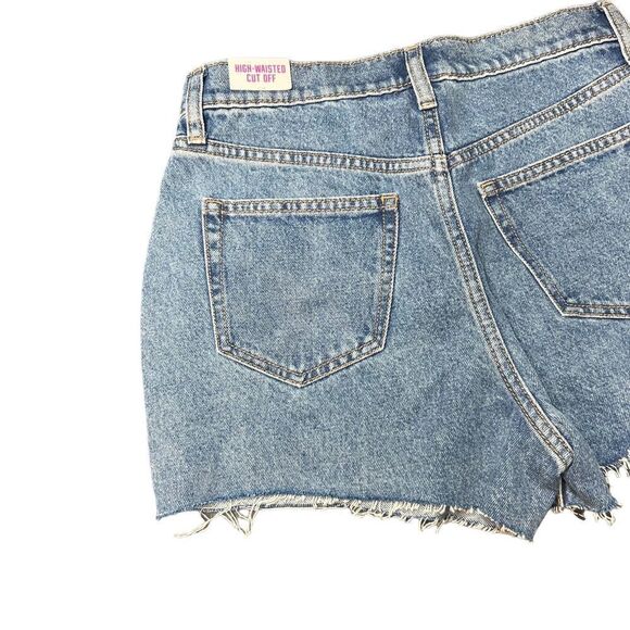 Victoria’s Secret Pink High Waisted Cut Off Denim Shorts - Picture 5 of 9